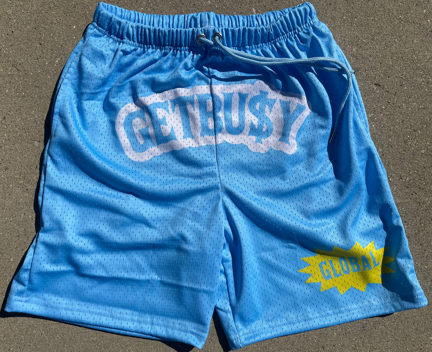 Get Busy Blue Mesh Shorts